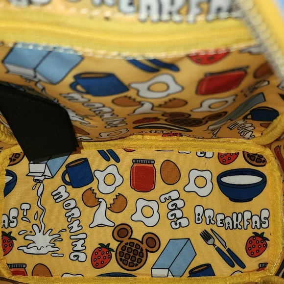 Loungefly Disney Mickey Mouse Breakfast Waffle Scented Backpack. NWT - Picture 10 of 14